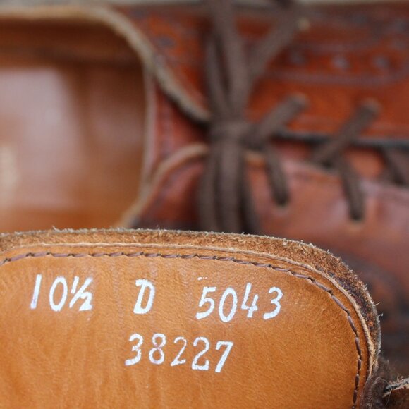 GUC, Allen Edmonds 'Rogue' Brown Leather Brogues, Men's 10.5 D, Made in USA - Picture 11 of 13